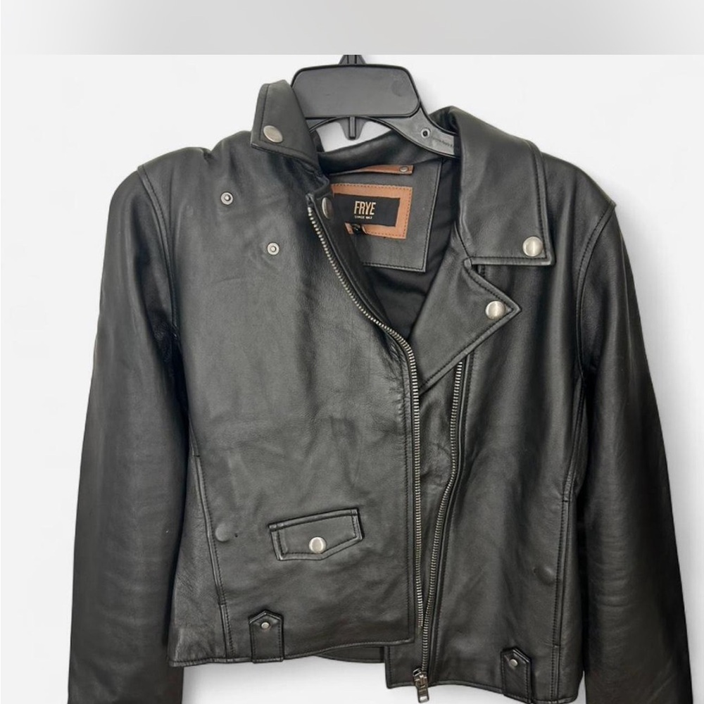 Frye womens Black Leather Jacket